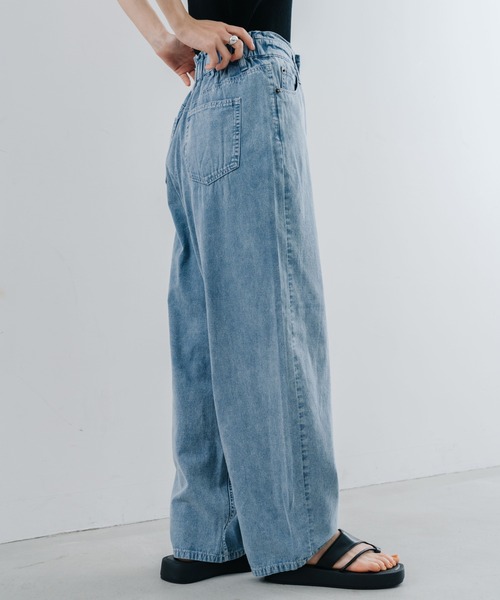 refinedworks（リファインドワークス）の「【refinedworks】 硫化染め した キャンパス生地 の カーブパンツ（その他パンツ・レディース・グレイッシュベージュ/ブルー・FREE）」の18枚目の写真