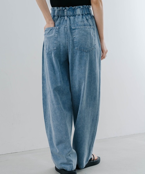 refinedworks（リファインドワークス）の「【refinedworks】 硫化染め した キャンパス生地 の カーブパンツ（その他パンツ・レディース・グレイッシュベージュ/ブルー・FREE）」の19枚目の写真