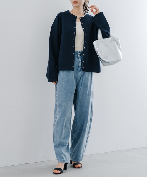 refinedworks（リファインドワークス）の「【refinedworks】 硫化染め した キャンパス生地 の カーブパンツ（その他パンツ・レディース・グレイッシュベージュ/ブルー・FREE）」の20枚目の写真