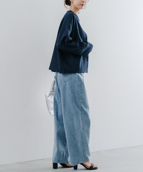 refinedworks（リファインドワークス）の「【refinedworks】 硫化染め した キャンパス生地 の カーブパンツ（その他パンツ・レディース・グレイッシュベージュ/ブルー・FREE）」の22枚目の写真