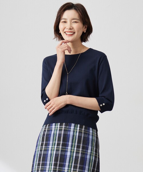 ニット セーター 「洗える」BASIC HT-COTTON クルーネック ニット レディース 洗える】BASIC HT-COTTON クルーネック ニット / J.PRESS LADIES