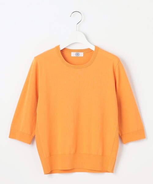 J.PRESS Ladies（J.プレス レディス）の「【洗える】BASIC HT COTTON クールネック プルオーバー（ニット/セーター・レディース・ベージュ系/オレンジ系/ライトグリーン系/ネイビー系・SMALL）」の18枚目の写真
