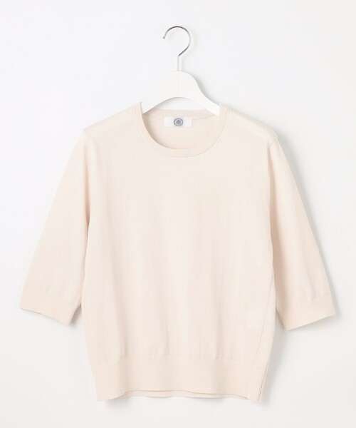 J.PRESS Ladies（J.プレス レディス）の「【洗える】BASIC HT COTTON クールネック プルオーバー（ニット/セーター・レディース・ベージュ系/オレンジ系/ライトグリーン系/ネイビー系・SMALL）」の19枚目の写真