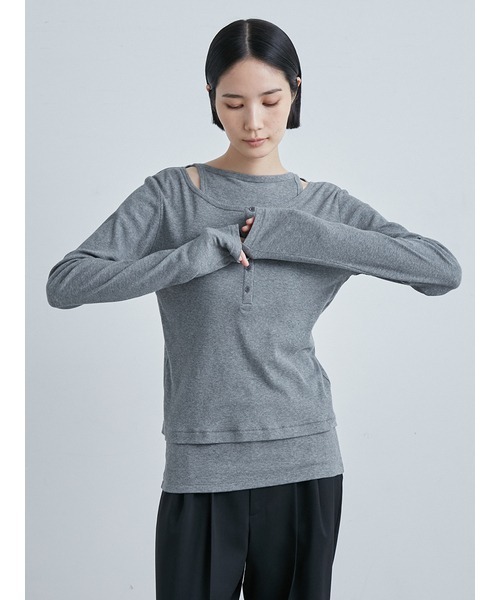 25ss MIESROHE シアーレイヤードTOPS 定価18,700円 フリー シアーレイヤードTOPS(カットソー)｜トップス｜MIESROHE