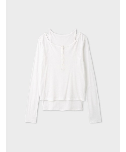 MIESROHE（ミースロエ）の「シアーレイヤードＴＯＰＳ（Tシャツ/カットソー・レディース・ライム/グレー/ホワイト/レッド・FREE）」の10枚目の写真