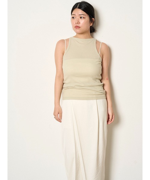 MIESROHE（ミースロエ）の「シアーレイヤードＴＯＰＳ（Tシャツ/カットソー・レディース・ライム/グレー/ホワイト/レッド・FREE）」の11枚目の写真