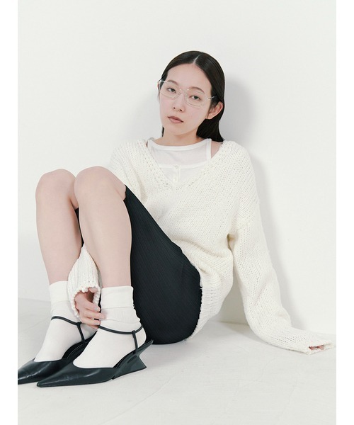 MIESROHE（ミースロエ）の「シアーレイヤードＴＯＰＳ（Tシャツ/カットソー・レディース・ライム/グレー/ホワイト/レッド・FREE）」の7枚目の写真