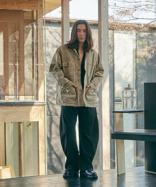 marka（マーカ）の「別注 MICHIGAN CHORE COAT（カバーオール・メンズ・ブラック/ベージュ・1/2）」の11枚目の写真