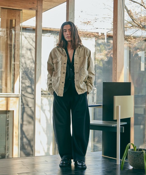 marka（マーカ）の「別注 MICHIGAN CHORE COAT（カバーオール・メンズ・ブラック/ベージュ・1/2）」の12枚目の写真