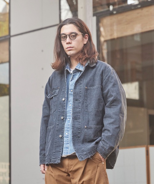 marka（マーカ）の「別注 MICHIGAN CHORE COAT（カバーオール・メンズ・ブラック/ベージュ・1/2）」の3枚目の写真