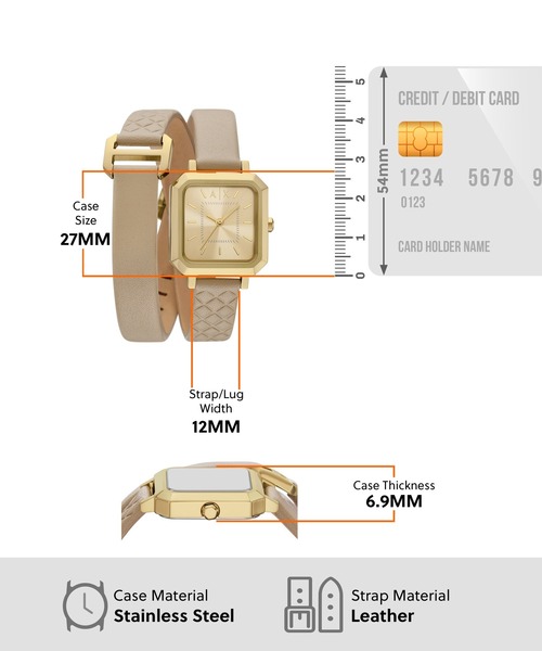 ARMANI EXCHANGE(アルマーニエクスチェンジ)の「アルマーニ・エクスチェンジ 腕時計 レディース アナログ レザー AX5728(アナログ腕時計・レディース・ブラウン・FREE)」の7枚目の写真