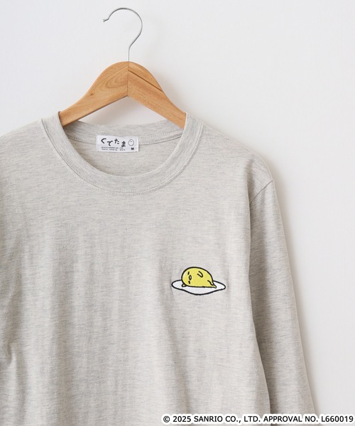 sanrio(サンリオ)の「サンリオキャラクターズ デザインロンT(Tシャツ/カットソー・メンズ・ホワイト/チャコールグレー/ブラック/ネイビー/ブルーグレー/ラベンダー/ライトカーキ/オートミール/ローズ/レモンイエロー/チャコール/ホワイト系/ブラック系/ブラック系1/アイボリー系/アイボリー系1・LL/M/L)」の9枚目の写真