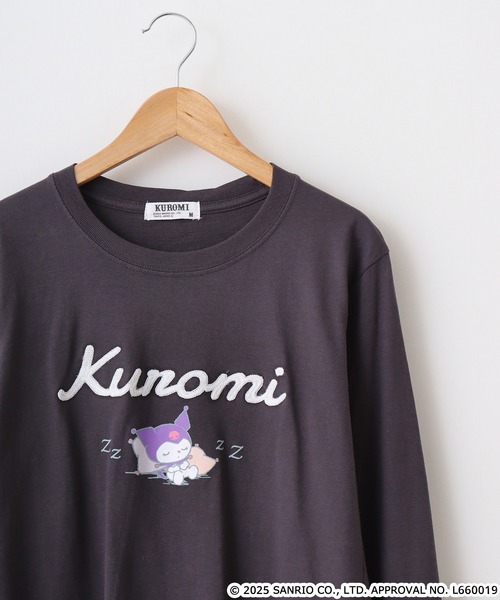 sanrio(サンリオ)の「サンリオキャラクターズ デザインロンT(Tシャツ/カットソー・メンズ・ホワイト/チャコールグレー/ブラック/ネイビー/ブルーグレー/ラベンダー/ライトカーキ/オートミール/ローズ/レモンイエロー/チャコール/ホワイト系/ブラック系/ブラック系1/アイボリー系/アイボリー系1・LL/M/L)」の6枚目の写真