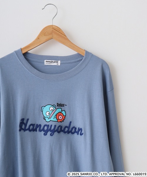 sanrio(サンリオ)の「サンリオキャラクターズ デザインロンT(Tシャツ/カットソー・メンズ・ホワイト/チャコールグレー/ブラック/ネイビー/ブルーグレー/ラベンダー/ライトカーキ/オートミール/ローズ/レモンイエロー/チャコール/ホワイト系/ブラック系/ブラック系1/アイボリー系/アイボリー系1・LL/M/L)」の7枚目の写真