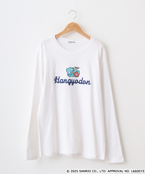 sanrio(サンリオ)の「サンリオキャラクターズ デザインロンT(Tシャツ/カットソー・メンズ・ホワイト/チャコールグレー/ブラック/ネイビー/ブルーグレー/ラベンダー/ライトカーキ/オートミール/ローズ/レモンイエロー/チャコール/ホワイト系/ブラック系/ブラック系1/アイボリー系/アイボリー系1・LL/M/L)」の17枚目の写真