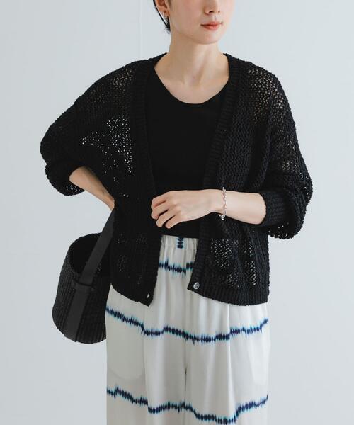 セール】透かし柄2WAYニットカーディガン（カーディガン/ボレロ