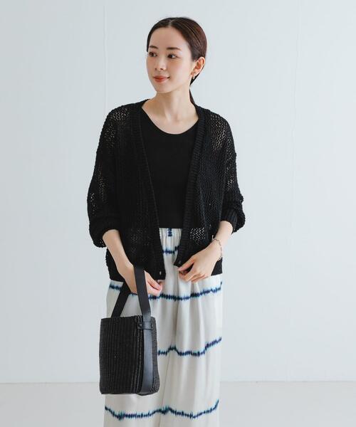 セール】透かし柄2WAYニットカーディガン（カーディガン/ボレロ