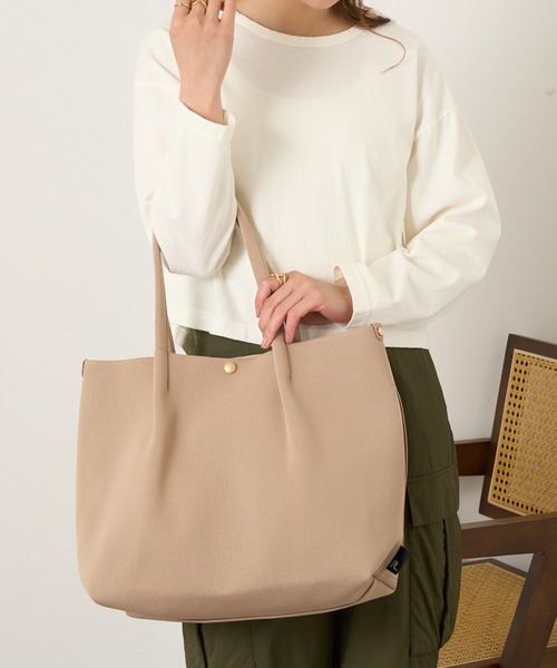 ROOTOTE(ルートート)の「【ROOTOTE】トートバッグ LT.ミディアム.ルフル-B ※(トートバッグ・レディース・ブラック/ベージュ/グレー/アイボリー・FREE)」の1枚目の写真