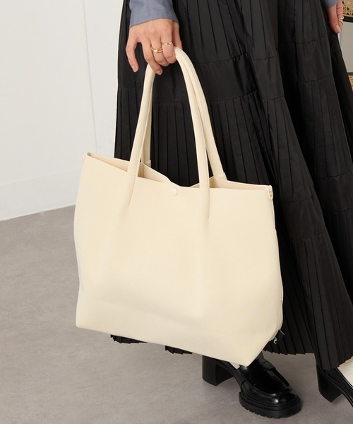 ROOTOTE(ルートート)の「【ROOTOTE】トートバッグ LT.ミディアム.ルフル-B ※(トートバッグ・レディース・ブラック/ベージュ/グレー/アイボリー・FREE)」の2枚目の写真