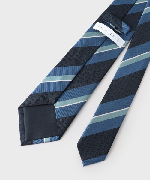 THE SHOP TK （ザ ショップ ティーケー ）の「ストラップ柄ネクタイ ヘリンボン／レジメンタル（ネクタイ・メンズ・ベージュ系2/ピンク/ブルー系2/ピンク系その他/グレー系4/ネイビー系5・00）」の9枚目の写真