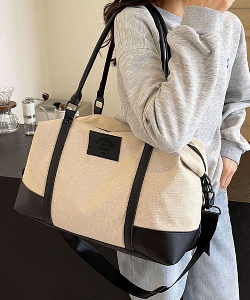 セール】【キャリーオンベルト付】2WAY 異素材ドッキングキャンバス