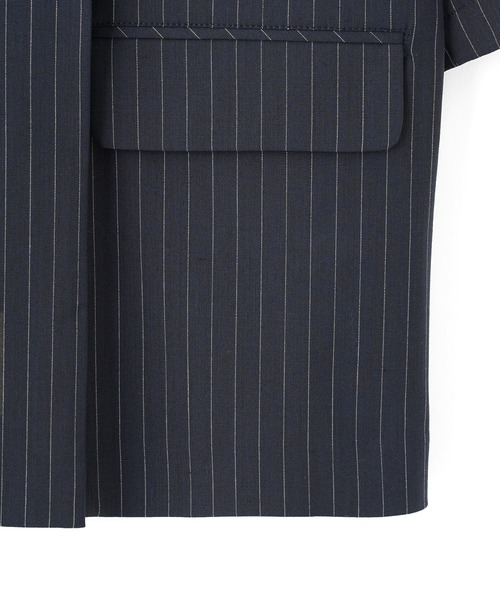 ROSE BUD(ローズバッド)の「(CREOLME)HALF SLEEVE TAILORED JACKET(テーラードジャケット・レディース・ネイビー/ベージュ・ONE SIZE)」の6枚目の写真