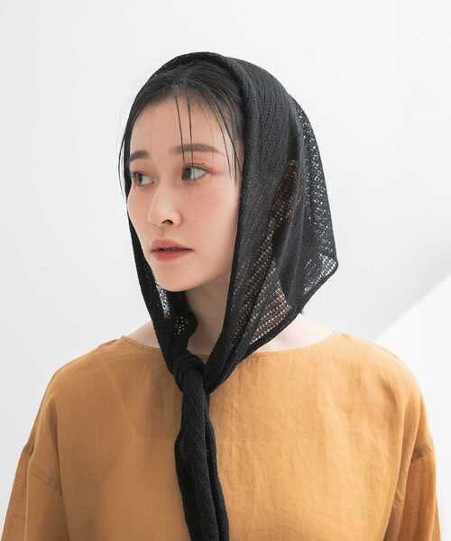 THROW(スロー)の「THROW NAYA(バンダナ/スカーフ・レディース・ブラック・ONE)」の1枚目の写真