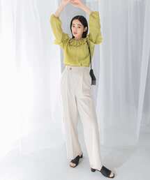 URBAN RESEARCH ROSSO WOMEN | ヘリンボーンラップストレートパンツ(その他パンツ)