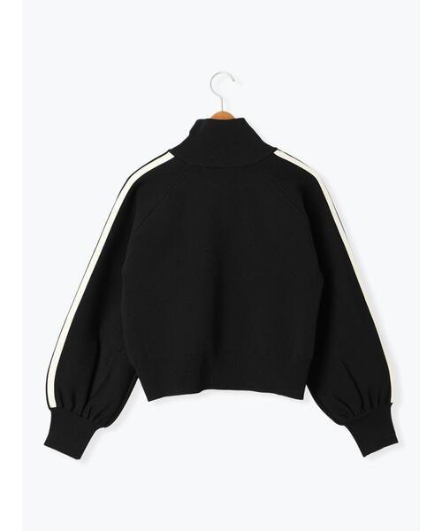 Lugnoncure（ルノンキュール）の「スタンドネックニットトラックジャケット（ニット/セーター・レディース・モカ/ブラック/オフホワイト・F）」の15枚目の写真