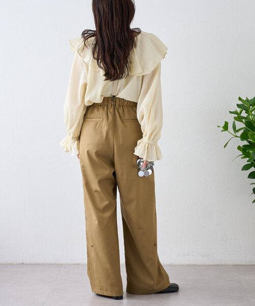 CIAOPANIC TYPY（チャオパニックティピー）の「【India】2WAYラッフルシアーブラウス（シャツ/ブラウス・レディース・ブラック/サックスブルー/ベージュ/オフホワイト/イエロー・ONE SIZE）」の11枚目の写真