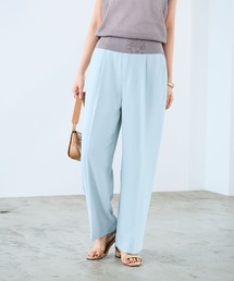 CROSS FUNCTION | 《シワになりにくい》サマナチュラリネンライクセンタープレスワイドパンツ【CF/クロスファンクション】(スラックス)