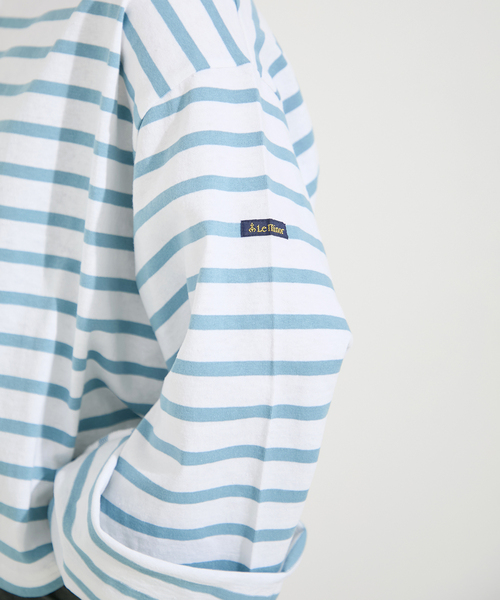 Le Minor（ルミノア）の「【LE MINOR/ルミノア】ボーダーT（Tシャツ/カットソー・レディース・キャメル/ベージュ/サックスブルー/イエロー系その他・FREE）」の16枚目の写真