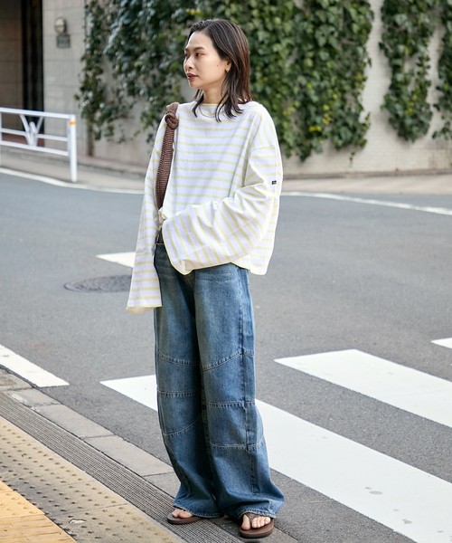 Le Minor（ルミノア）の「【LE MINOR/ルミノア】ボーダーT（Tシャツ/カットソー・レディース・キャメル/ベージュ/サックスブルー/イエロー系その他・FREE）」の17枚目の写真