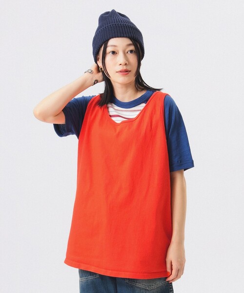 Goodwear（グッドウェア）の「【8/6再値下げ】Goodwear / タンクトップ（タンクトップ・レディース・オレンジ/ブラック/ライトブルー/ミント/イエロー系その他3・L）」の5枚目の写真