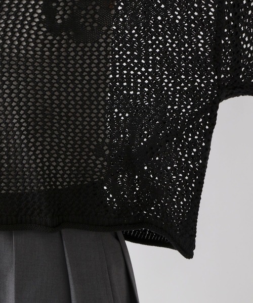 RAGEBLUE(レイジブルー)の「フラワーモチーフ透かし編みニット(ニット/セーター・レディース・ホワイト/ブラック/ブルー・FREE)」の14枚目の写真