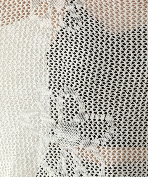 RAGEBLUE(レイジブルー)の「フラワーモチーフ透かし編みニット(ニット/セーター・レディース・ホワイト/ブラック/ブルー・FREE)」の15枚目の写真