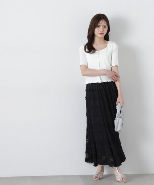 PROPORTION BODY DRESSING(プロポーションボディドレッシング)の「マルチWAYレーススカート / 1215120403(スカート・レディース・ホワイト/ブラック・SMALL/MEDIUM)」の6枚目の写真