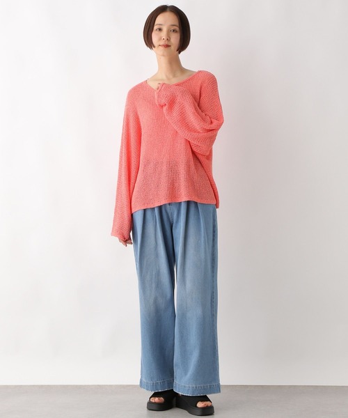 LEPSIM（レプシィム）の「Wタックワイドデニム　322267（デニムパンツ・レディース・ライトブルー/チャコールグレー/ブルー・MEDIUM/LARGE）」の19枚目の写真