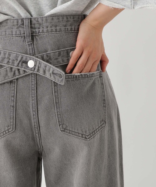LEPSIM（レプシィム）の「Wタックワイドデニム　322267（デニムパンツ・レディース・ライトブルー/チャコールグレー/ブルー・MEDIUM/LARGE）」の9枚目の写真