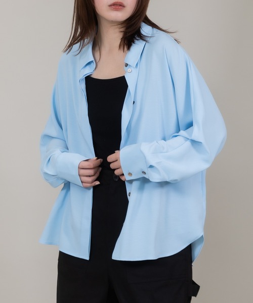 meeny miny（ミーニーマイニー）の「【meeny miny】【UV】ヨガインストラクター監修　美痩着る日焼け止めラフシャツ（シャツ/ブラウス・レディース・ライトベージュ/ライトピンク/ライトブルー/ホワイト・MEDIUM/LARGE）」の11枚目の写真