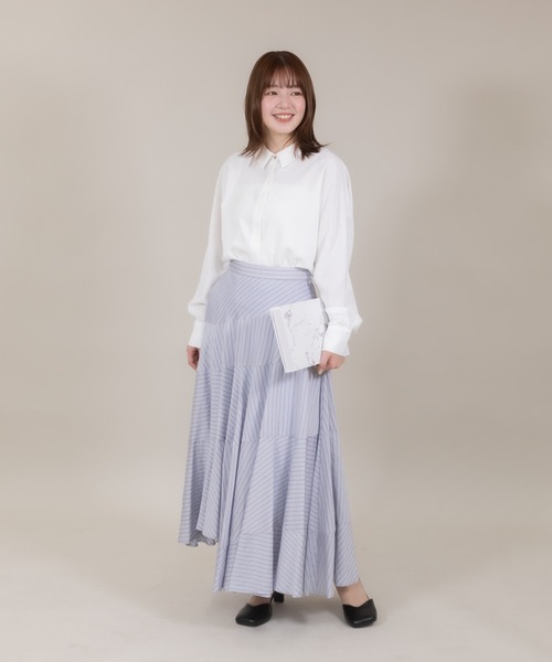 meeny miny（ミーニーマイニー）の「【meeny miny】【UV】ヨガインストラクター監修　美痩着る日焼け止めラフシャツ（シャツ/ブラウス・レディース・ライトベージュ/ライトピンク/ライトブルー/ホワイト・MEDIUM/LARGE）」の16枚目の写真