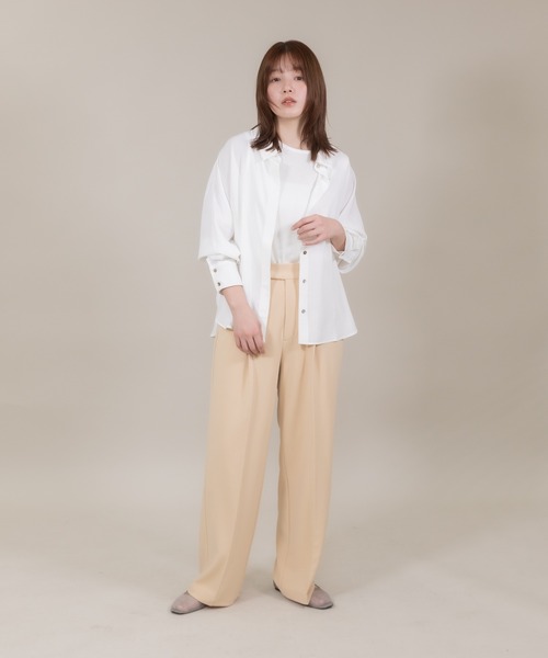 meeny miny（ミーニーマイニー）の「【meeny miny】【UV】ヨガインストラクター監修　美痩着る日焼け止めラフシャツ（シャツ/ブラウス・レディース・ライトベージュ/ライトピンク/ライトブルー/ホワイト・MEDIUM/LARGE）」の12枚目の写真