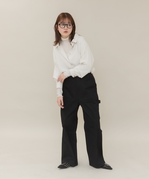 meeny miny（ミーニーマイニー）の「【meeny miny】【UV】ヨガインストラクター監修　美痩着る日焼け止めラフシャツ（シャツ/ブラウス・レディース・ライトベージュ/ライトピンク/ライトブルー/ホワイト・MEDIUM/LARGE）」の6枚目の写真