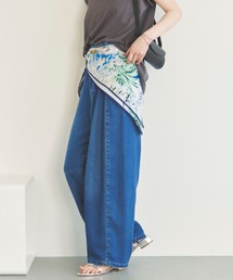 Doux archives | 【やわらか】ソフトデニムワイドタックパンツ《追加予約》(デニムパンツ)