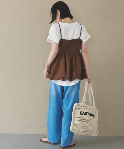 Doux archives（ドゥアルシーヴ）の「【やわらか】ソフトデニムワイドタックパンツ《追加予約》（デニムパンツ・レディース・サックスブルー/ブルー/チャコールグレー・S/M）」の11枚目の写真