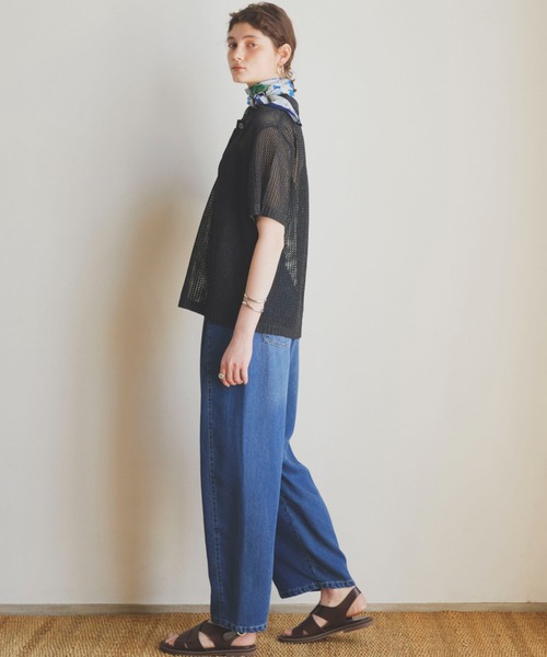 E.TAUTZ ワイドテーパードデニムタックパンツ アイボリー 34 XL 楽天市場】e．tautz 中古 デニムの通販