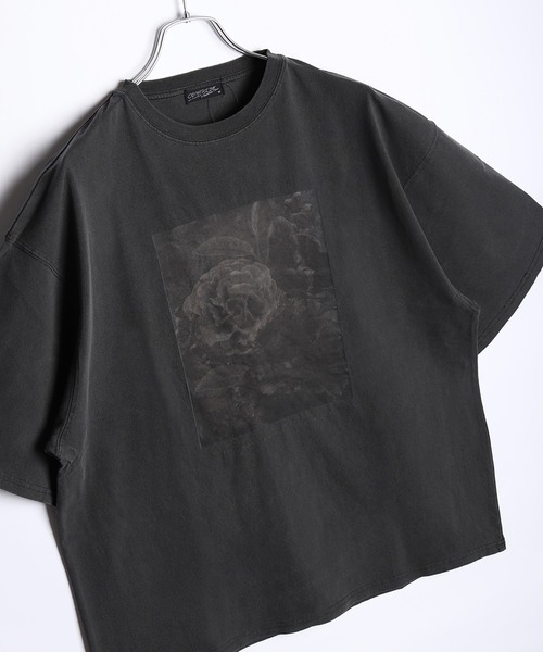 WESTSEA(ウエストシー)の「花柄プリント ピグメント加工 半袖Tシャツ(Tシャツ/カットソー・メンズ・チャコール/ブラック系その他/グレー系その他/グレー系その他2/ブラック/ブラック系その他2/チャコールグレー/ブラック系その他3・M/L)」の8枚目の写真