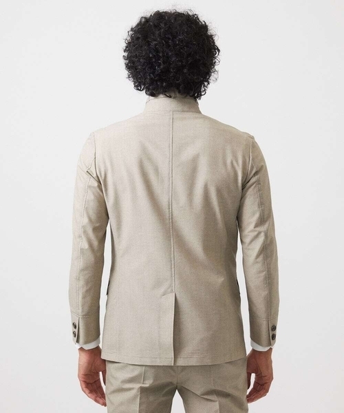 MICHEL KLEIN HOMME (ミッシェルクランオム)の「【セットアップ】メッシュコンバーチブルジャケット(テーラードジャケット・メンズ・ブラック/ベージュ・MEDIUM/LARGE/X-LARGE)」の7枚目の写真
