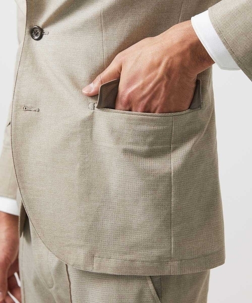 MICHEL KLEIN HOMME (ミッシェルクランオム)の「【セットアップ】メッシュコンバーチブルジャケット(テーラードジャケット・メンズ・ブラック/ベージュ・MEDIUM/LARGE/X-LARGE)」の12枚目の写真