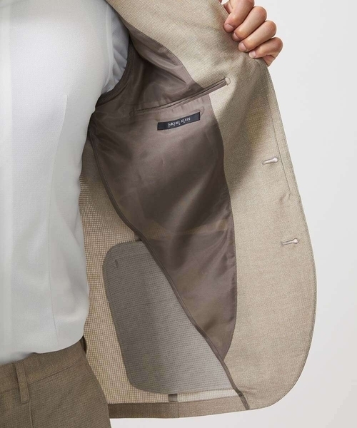 MICHEL KLEIN HOMME (ミッシェルクランオム)の「【セットアップ】メッシュコンバーチブルジャケット(テーラードジャケット・メンズ・ブラック/ベージュ・MEDIUM/LARGE/X-LARGE)」の15枚目の写真